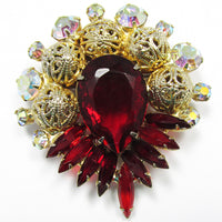 DeLizza and Elster Vintage Juliana Magnificent Diamante Set - Pin Front - Thumbnail