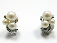 Vintage 1970s Marvella Designer Diamante and Pearl Earrings