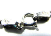 1980s Vintage Mexico Oval Sterling Silver Pendant with Chain - Mark - Thumbnail