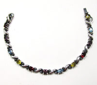 Madison Studio 1990s Vintage Gemstone and Sterling Tennis Bracelet - Front - Thumbnail