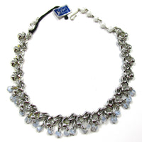 1950s Coro Pegasus Mid-Century Pearl and Bead Floral Necklace - Back - Thumbnail
