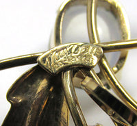 Signed Eye-Catching Van Dell Vintage 1940s Diamante Pin/Pendant - Signature - Thumbnail