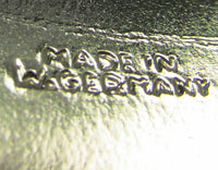 Signed Made in W. Germany Vintage Engraved Bracelet and Earrings - Signature - Thumbnail