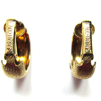 Elegant Vintage Sarah Coventry Mid-Century Gold Hoop Earrings - Back - Thumbnail