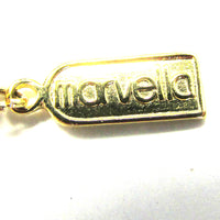 Signed Marvella Vintage 1980s Pearl Necklace with Diamante Enhancer - Signature - Thumbnail
