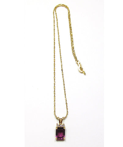 Vintage 2000s Contemporary Style Diamante Geometric Pendant - Front