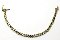 DBJ (Dee Berkley) Vintage 1990s Two Tone Sterling Tennis Bracelet - Back - Thumbnail
