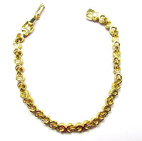 Vintage 1970s Contemporary Style Diamante Link Tennis Bracelet