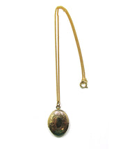 1960s Vintage Dainty Engraved Mid-Century Gold Floral Locket