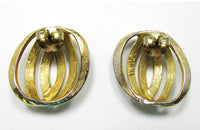 PEP (Erwin Pearl) Vintage 1970s Gold and Silver Pierced Earrings - Back - Thumbnail