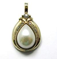 Mid-Century 1950s Stunning Pearl Necklace and Enhancer Set - Enhancer Front - Thumbnail