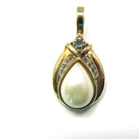 Mid-Century 1950s Stunning Pearl Necklace and Enhancer Set - Enhancer Front - Thumbnail