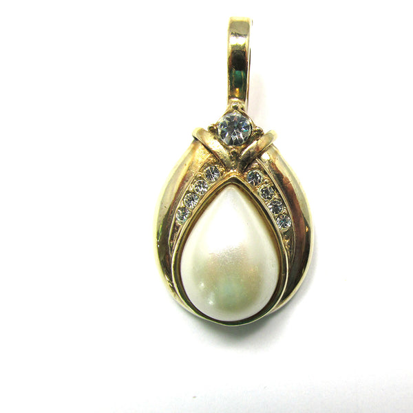 Mid-Century 1950s Stunning Pearl Necklace and Enhancer Set - Enhancer Front