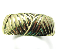 1970s Stylish Contemporary Style Vintage Rhinestone Cuff Bracelet - Back - Thumbnail