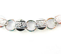 Vintage 1960s Signed Sarah Coventry Mid-Century Link Bracelet - Close Up - Thumbnail