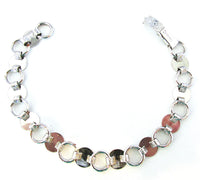 Vintage 1960s Signed Sarah Coventry Mid-Century Link Bracelet - Back - Thumbnail