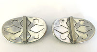 Victorian Mid-1800s Antique/Vintage Diamante Shoe Buckles - Backs - Thumbnail