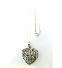 Signed MJ (Marie Jennifer) 1970s Contemporary Style Heart Pendant - Front - Thumbnail