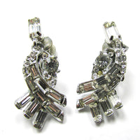 Pell Vintage 1950s Designer Diamante Pin and Earrings Set - Earrings - Thumbnail