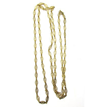 Vintage Mid-Century 1960s Exquisite Gold Chain Link Necklace - Front - Thumbnail