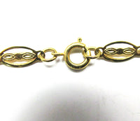 Vintage Mid-Century 1960s Exquisite Gold Chain Link Necklace - Closure - Thumbnail