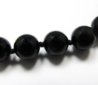 1980s Vintage Sorrelli Black Onyx Gemstone Bracelet - Close Up - Thumbnail