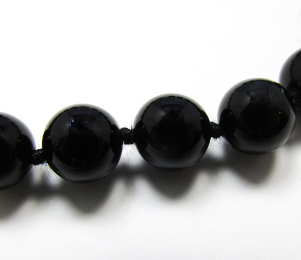 1980s Vintage Sorrelli Black Onyx Gemstone Bracelet - Close Up