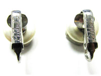 Signed Richelieu 1960s Mid-Century Pearl Cabochon Earrings - Back - Thumbnail