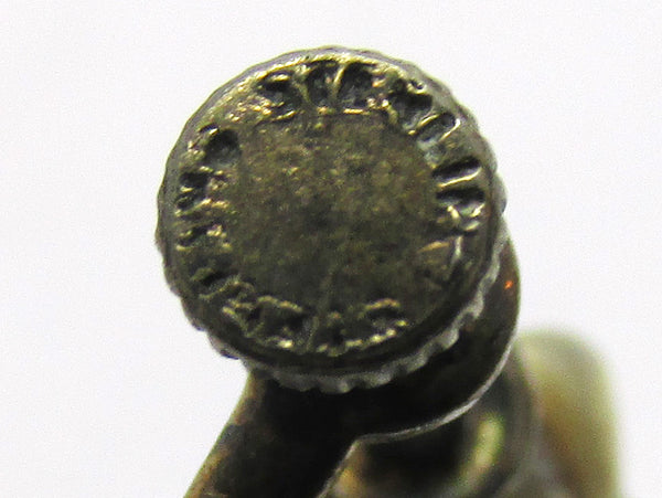 Vintage 1950s Dainty Mid-Century Amethyst Diamante Earrings - Sterling Mark