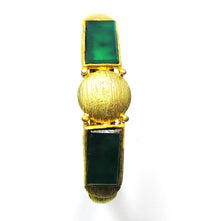 Wonderful 1950s Mid-Century Vintage Geometric Cuff Bracelet - Front - Thumbnail