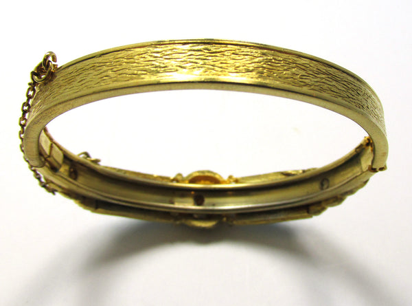 Wonderful 1950s Mid-Century Vintage Geometric Cuff Bracelet - Back