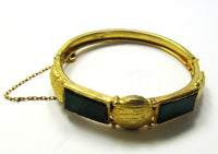 Wonderful 1950s Mid-Century Vintage Geometric Cuff Bracelet - Front - Thumbnail
