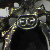 Signed Jewelry Concepts 2000s Vintage Amethyst and Sterling Bracelet - Mark - Thumbnail