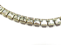 Mid-Century Vintage 1950s Brilliant Clear Diamante Tennis Bracelet