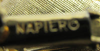 Vintage 1970s Napier Retro Designer Enameled Geometric Earrings - Signature - Thumbnail