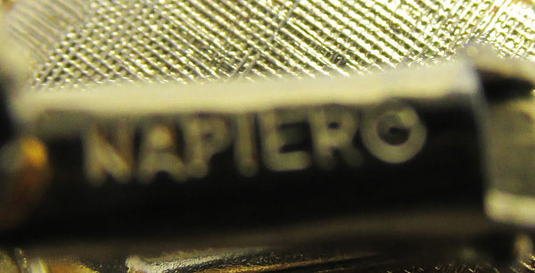 Vintage 1970s Napier Retro Designer Enameled Geometric Earrings - Signature