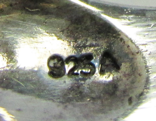 Mid-Century 1960s Vintage Rhinestone and Marcasite Sterling Ring - Mark