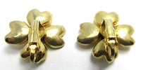 Vintage 1960s Contemporary Look Cream Enamel Floral Earrings