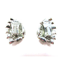 1950s Signed Eisenberg Mid-Century Designer Diamante Earrings - Back - Thumbnail