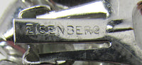 1950s Signed Eisenberg Mid-Century Designer Diamante Earrings - Signature - Thumbnail