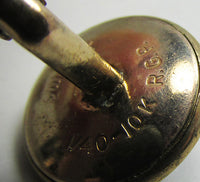 Swank Vintage 1950s Men's Designer Red Diamante Cufflinks - Mark - Thumbnail