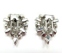 1930s Vintage Early Century Clear Diamante Duette Pin/Fur Clips - Back Clips - Thumbnail
