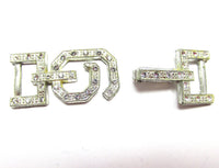 1930s Eye-Catching Art Deco Style Sparkling Diamante Belt Buckle
