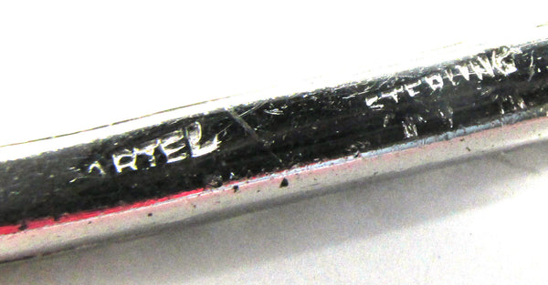 Signed Artel Designer Sterling 1930s Art Deco Diamante Bow Pin - Signature