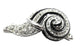 Vintage 1950s Clear Rhinestone and Black Enamel Figural Snail Pin