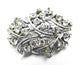 Vintage 1950s Mid-Century Sparkling Clear Rhinestone Silver-Toned Pin