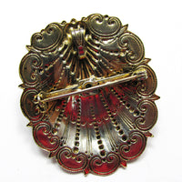 Dramatic 1950s Mid-Century Versatile Jade Cabochon Pin/Pendant