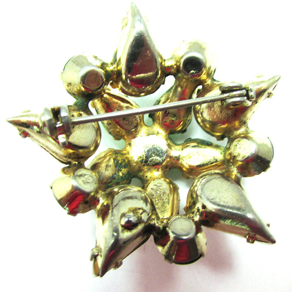 Timeless 1950s Vintage Three-Dimensional Star Shaped Diamante Pin - Back