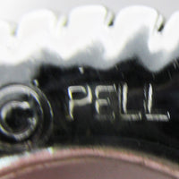 Desirable Vintage Signed Pell 1950s Designer Diamante Circular Pin - Signature - Thumbnail
