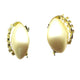 Vintage 1950s Ivory-Colored Pearl Cabochon Gold Earrings